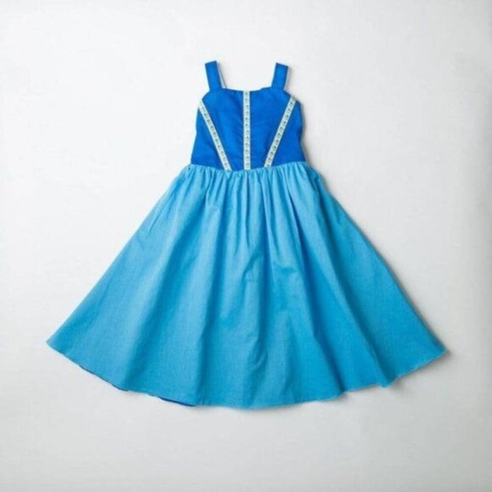 Llum - Tonal Blue Giselle Corset Dress 4T